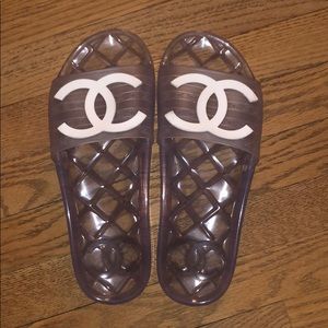 Chanel PVC Transparent Jelly Slides